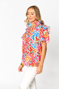 Impressionist Dreams Top - Berry