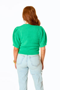 Fuzzy Reverie Top - Kiwi