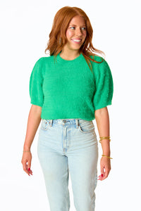 Fuzzy Reverie Top - Kiwi
