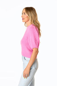 Fuzzy Reverie Top - Pink