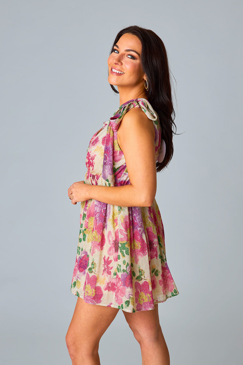 flirty party dress Amarra 88920 Sparkle in this short sequin homecoming party dress v neck flattering fit and flirty A-line skirt Peacock / 10