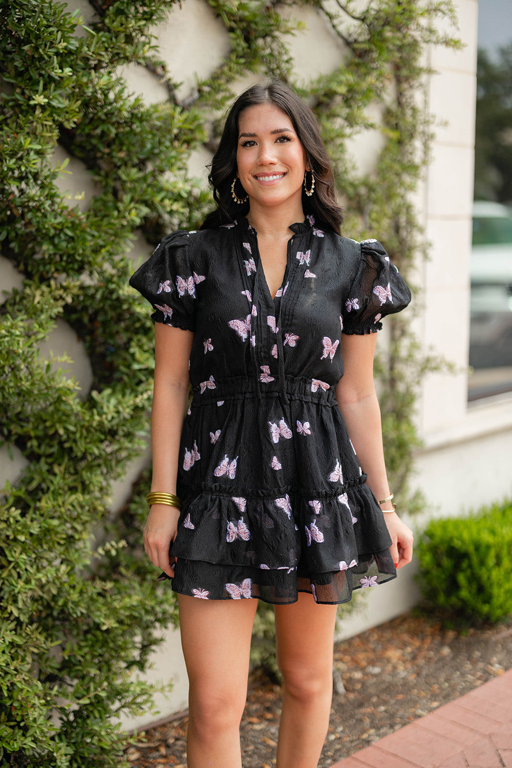In A Flutter Dress - Black
