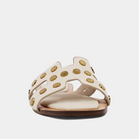 Donatella Slide Sandals - Bone