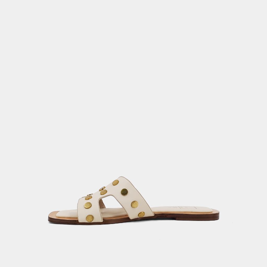 Donatella Slide Sandals - Bone