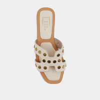 Donatella Slide Sandals - Bone