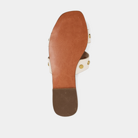 Donatella Slide Sandals - Bone