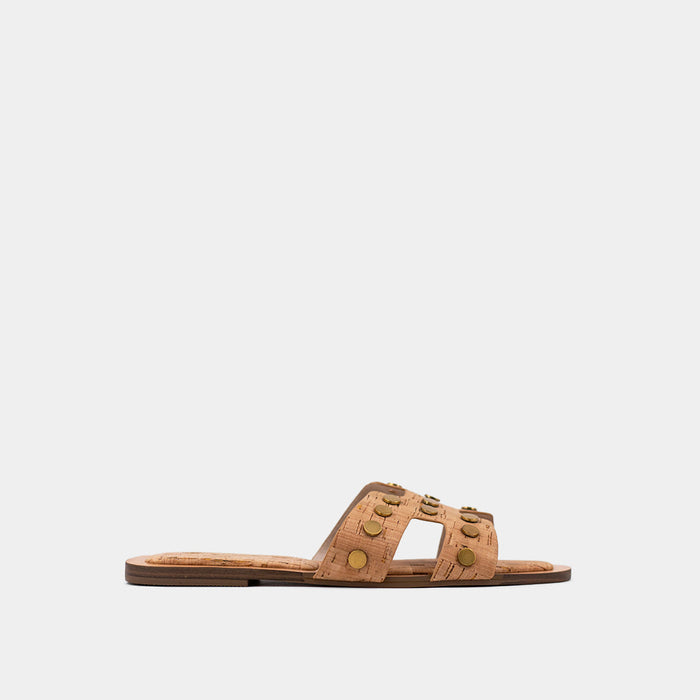 Donatella Slide Sandals - Cork