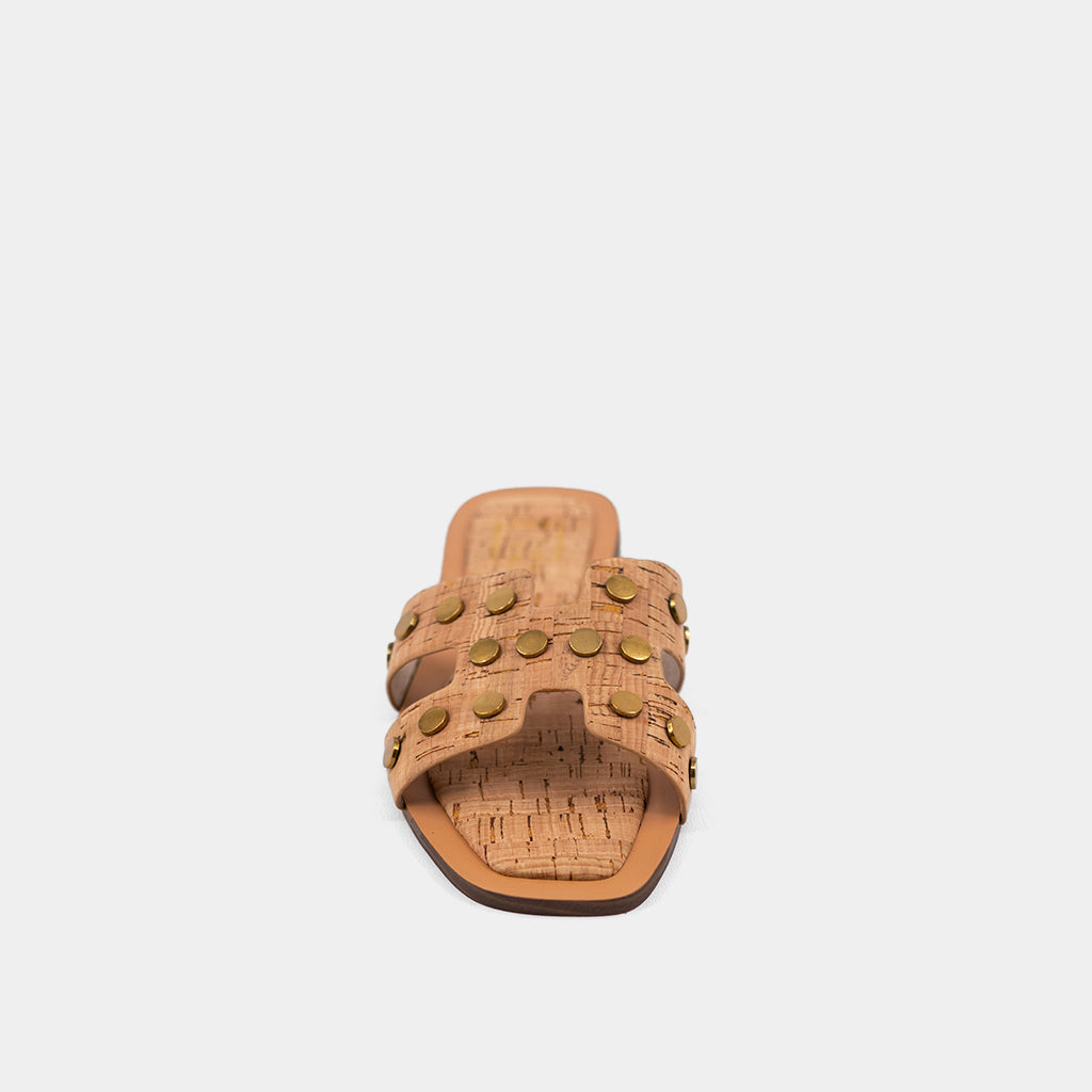 Donatella Slide Sandals - Cork