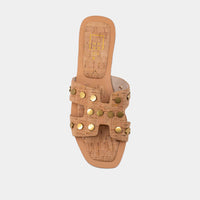 Donatella Slide Sandals - Cork
