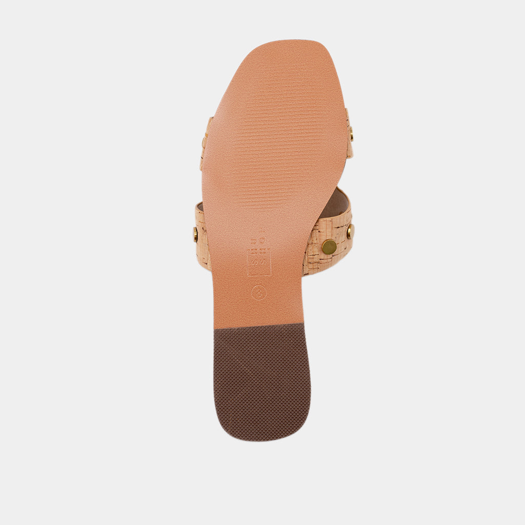 Donatella Slide Sandals - Cork