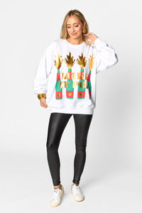 Make It Pop Sweatshirt - White