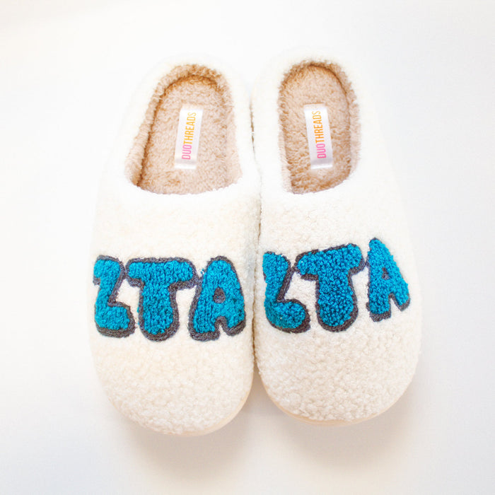 Chenille Sorority Slippers - ZTA