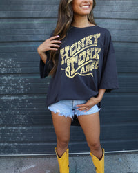 Honky Tonk Angel Oversized Tee