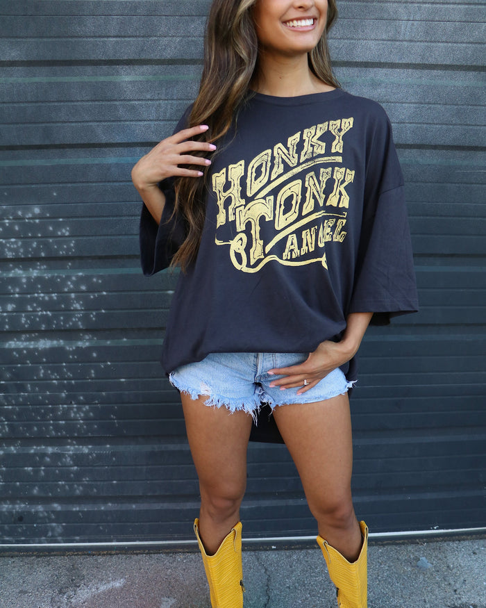 Honky Tonk Angel Oversized Tee