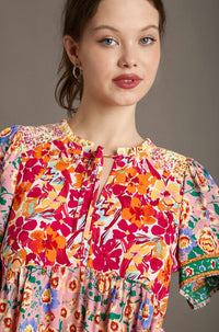 Embellished Melodies Top - Pink