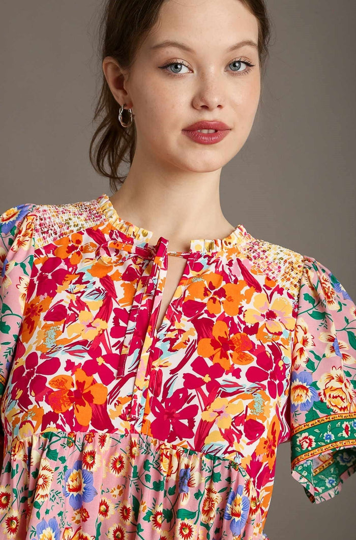 Embellished Melodies Top - Pink