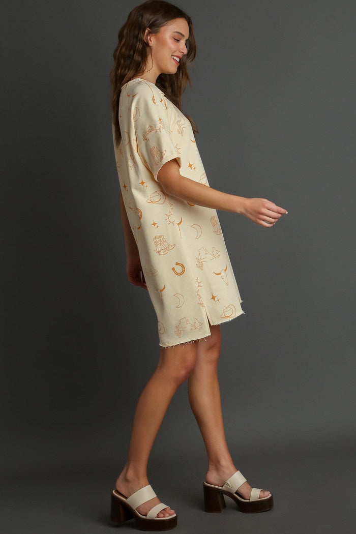 Western Icons Dress - Natural