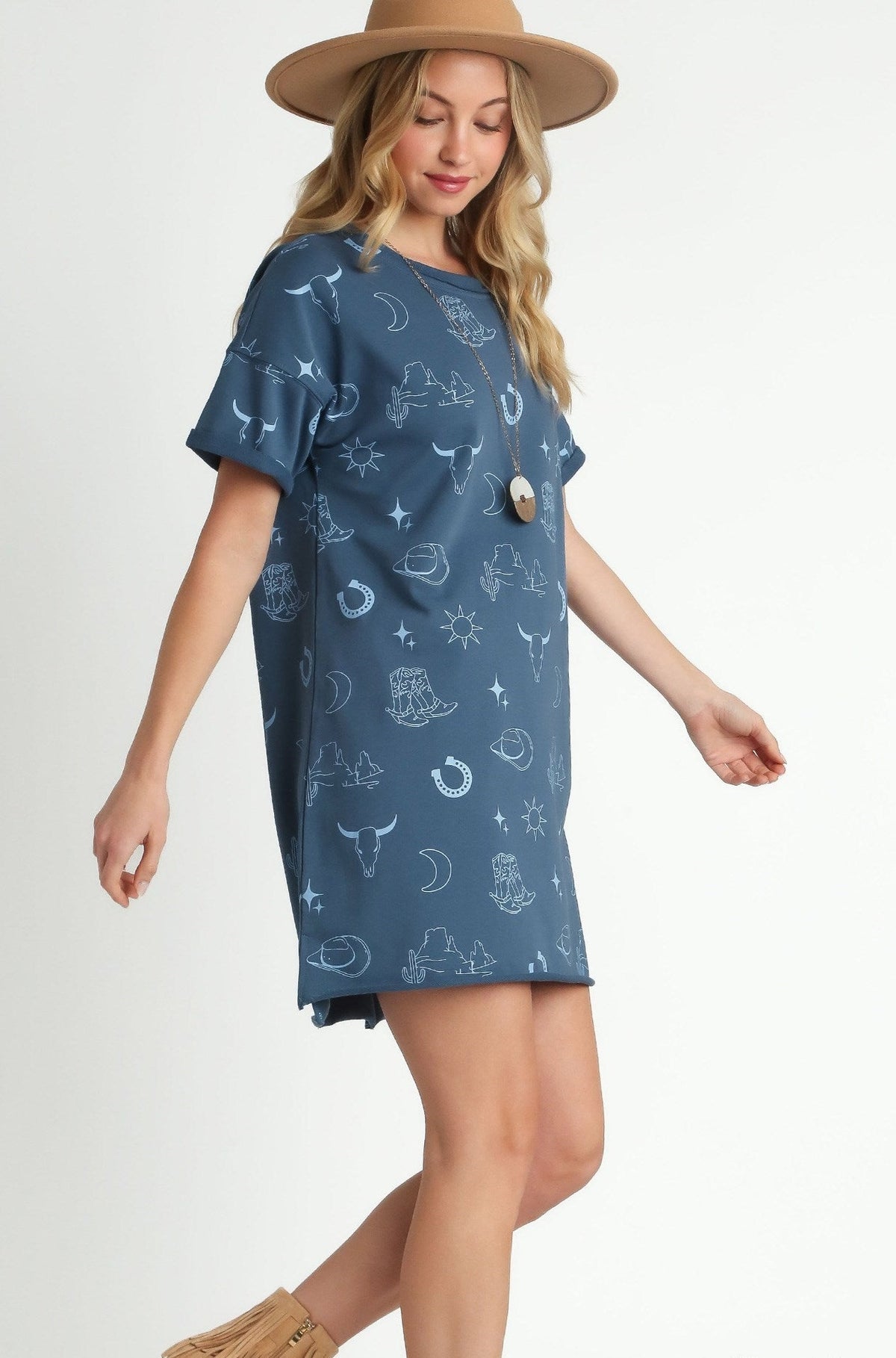 Western Icons Dress - Denim