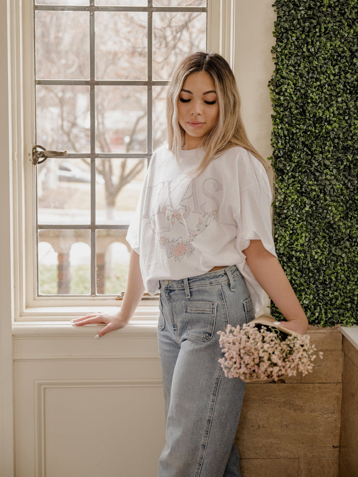 Texas Floral Swag Tee - White