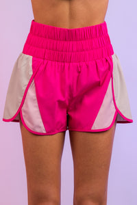 On The Block Shorts - Hot Pink
