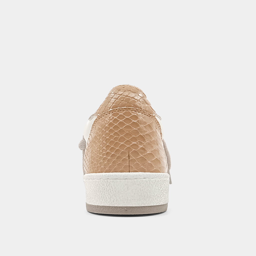 Paz Goose Sneakers - Taupe Snake