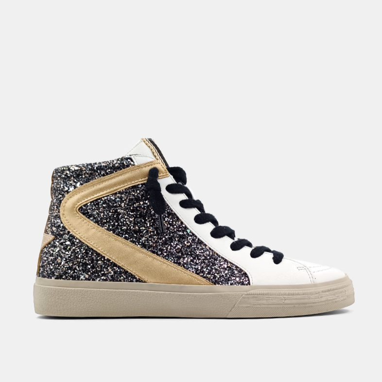 Rooney Goose High Tops - Black Gold