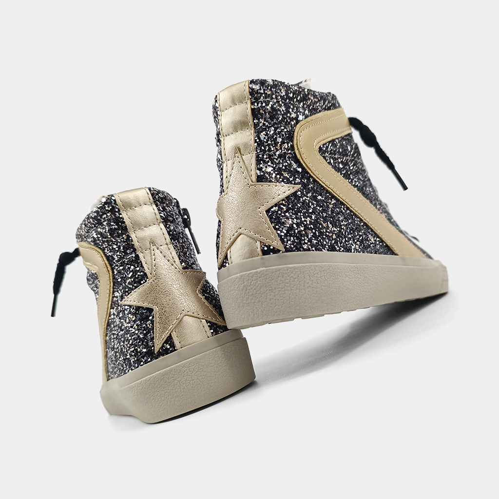 Rooney Goose High Tops - Black Gold