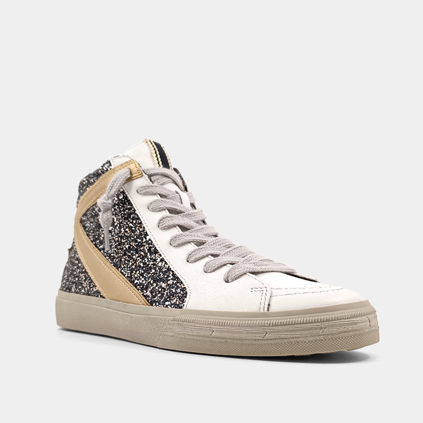 Rooney Goose High Tops - Black Gold