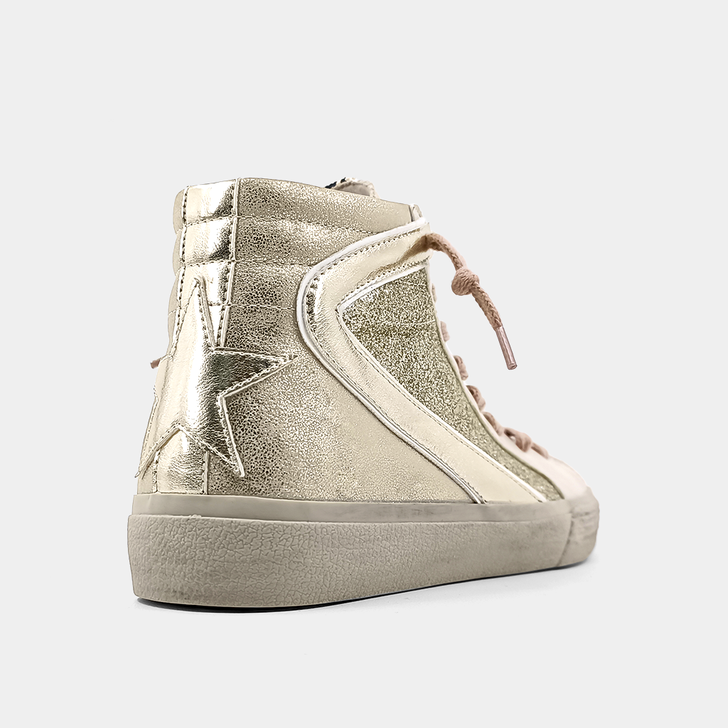 Golden goose gold high tops 2025