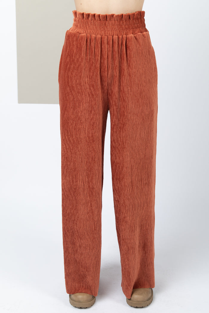 Comfort Of Luxury Pants - Rust