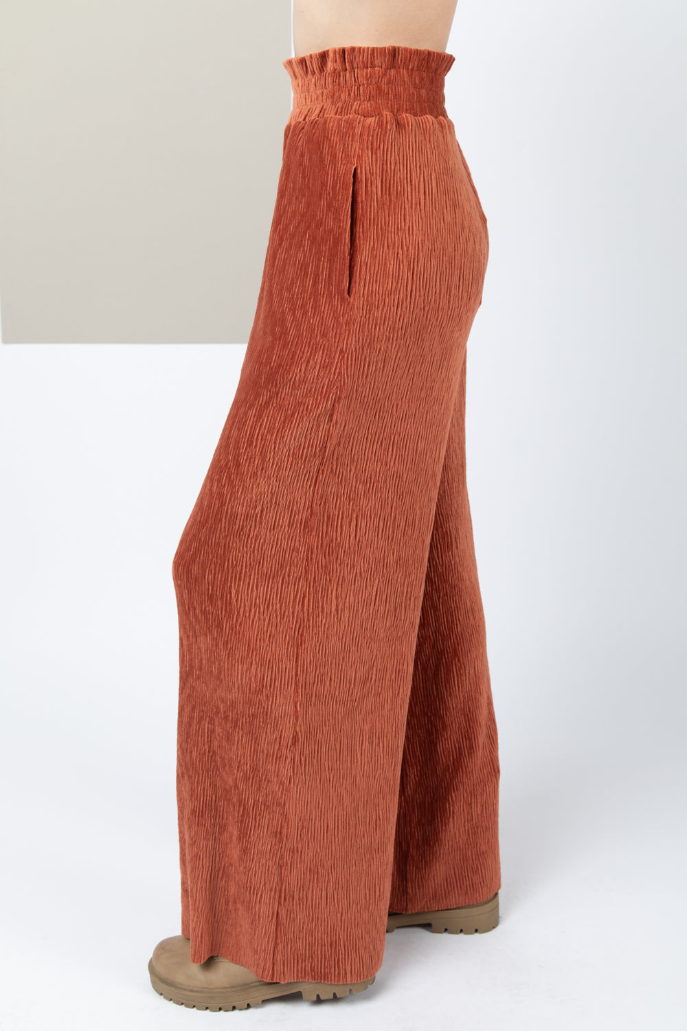 Comfort Of Luxury Pants - Rust