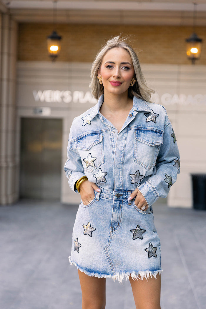 Rising Star Dress - Denim