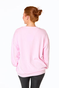 Ho Ho Ho Sweatshirt - Pink