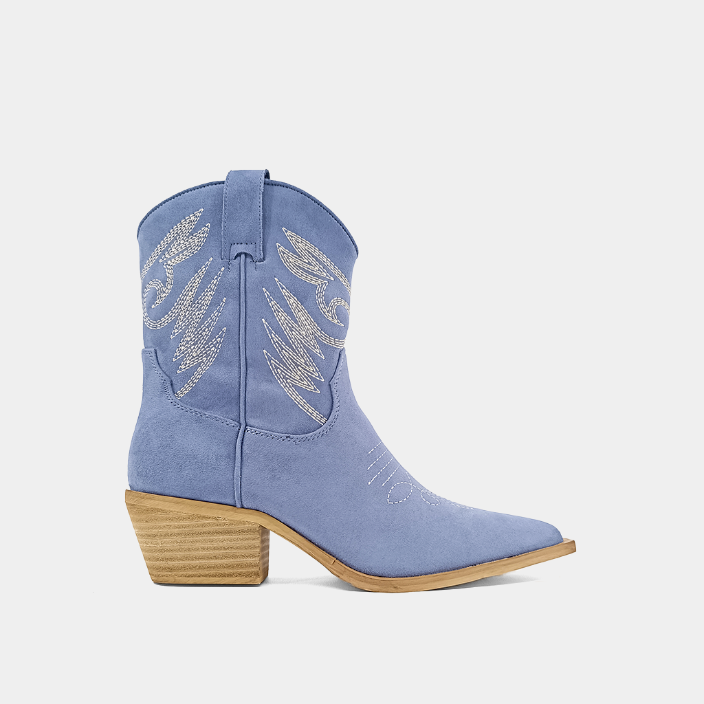 Zahara Booties - Blue Suede