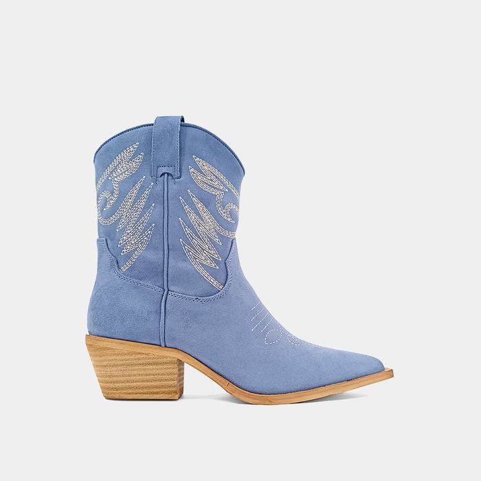 Zahara Booties - Blue Suede