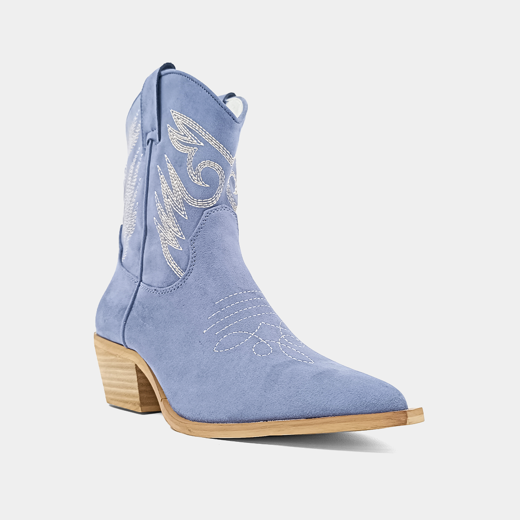 Zahara Booties - Blue Suede