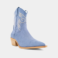 Zahara Booties - Blue Suede