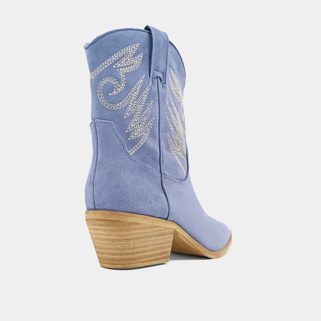 Zahara Booties - Blue Suede
