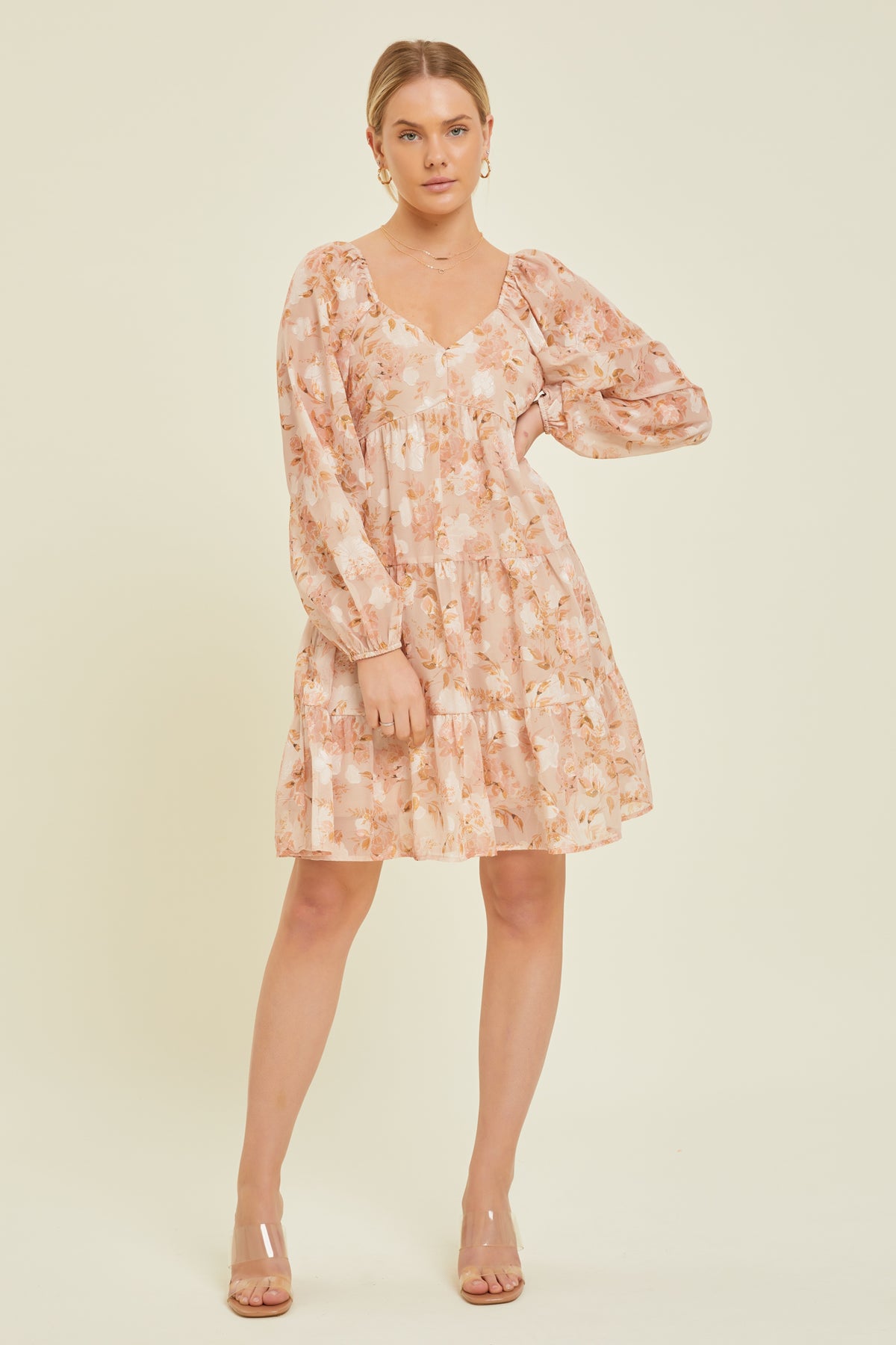 Sweetly Worn Dress - Peach