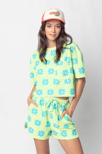 Flower Shower Shorts - Lime