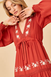 In Fine Form Dress - Rust