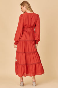 In Fine Form Dress - Rust