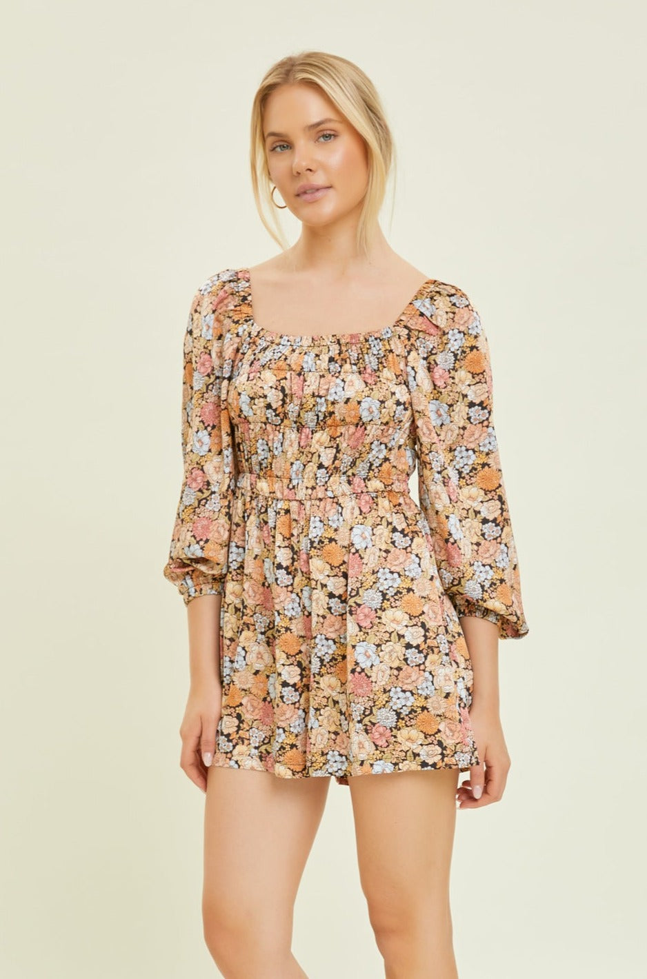 Wildflower Charm Romper - Black