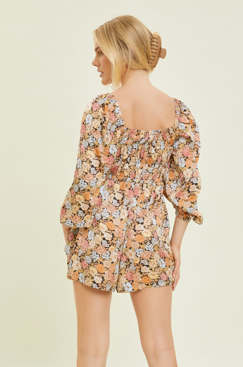 Wildflower Charm Romper - Black