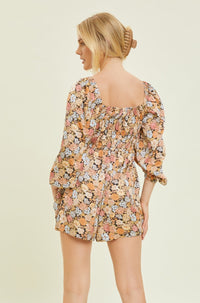 Wildflower Charm Romper - Black