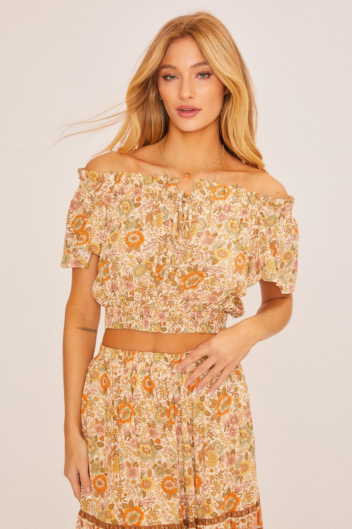 Bouquet Of Blossoms Top - Natural