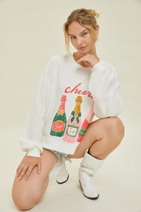 Cheers Graphic Sweater - Ivory