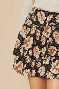 Blossom With Life Skirt - Black
