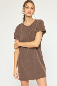 Tangible Form Dress - Brown