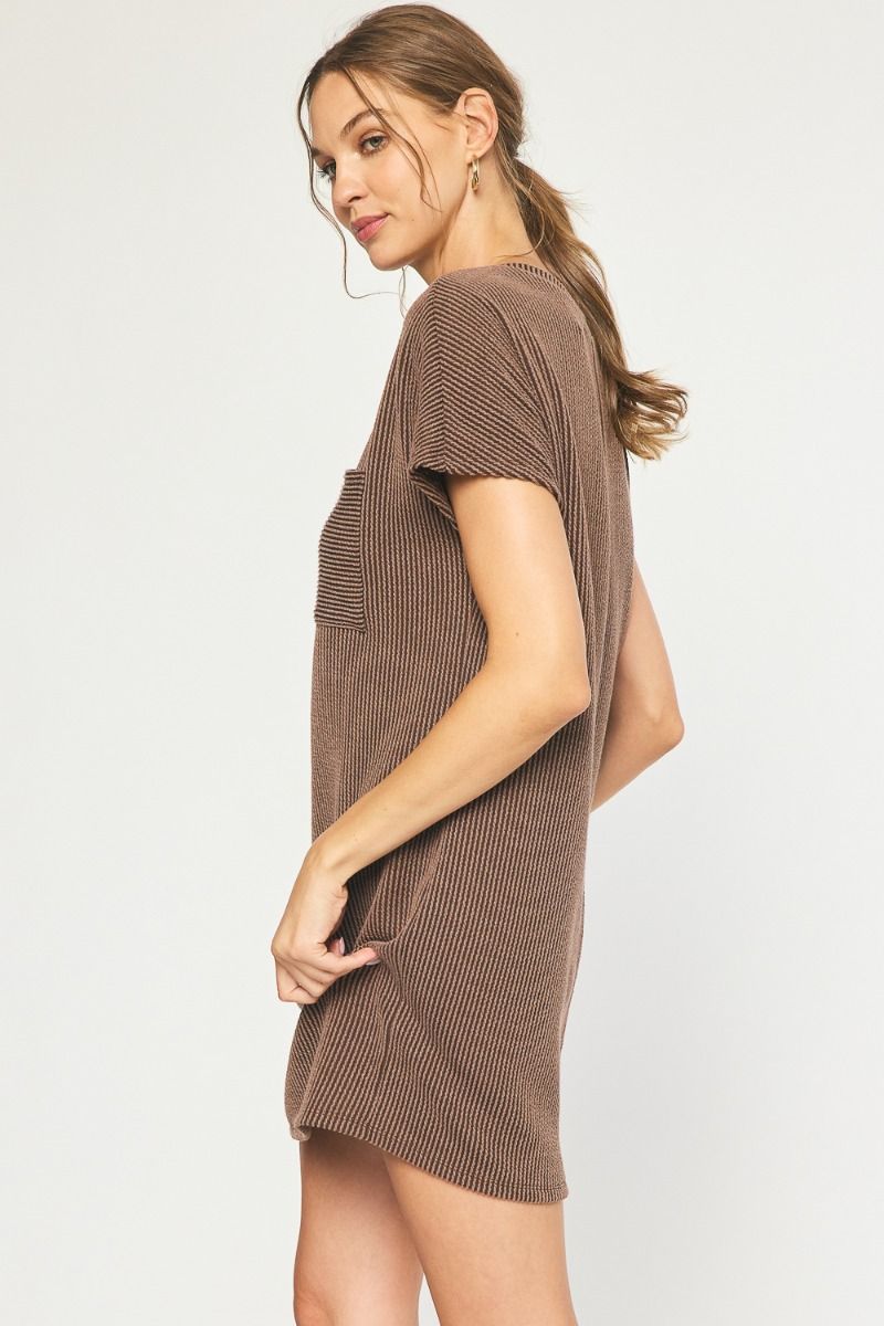 Tangible Form Dress - Brown